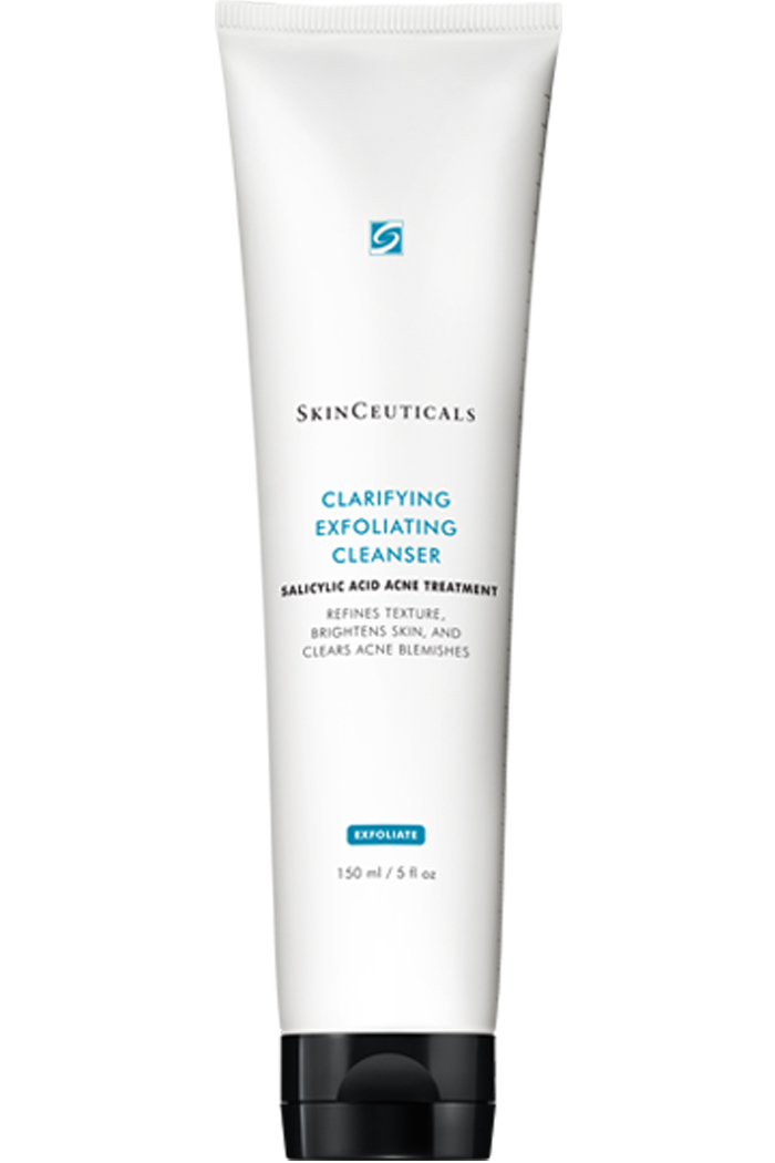 Dual-action chemical and mechanical exfoliating cleanser